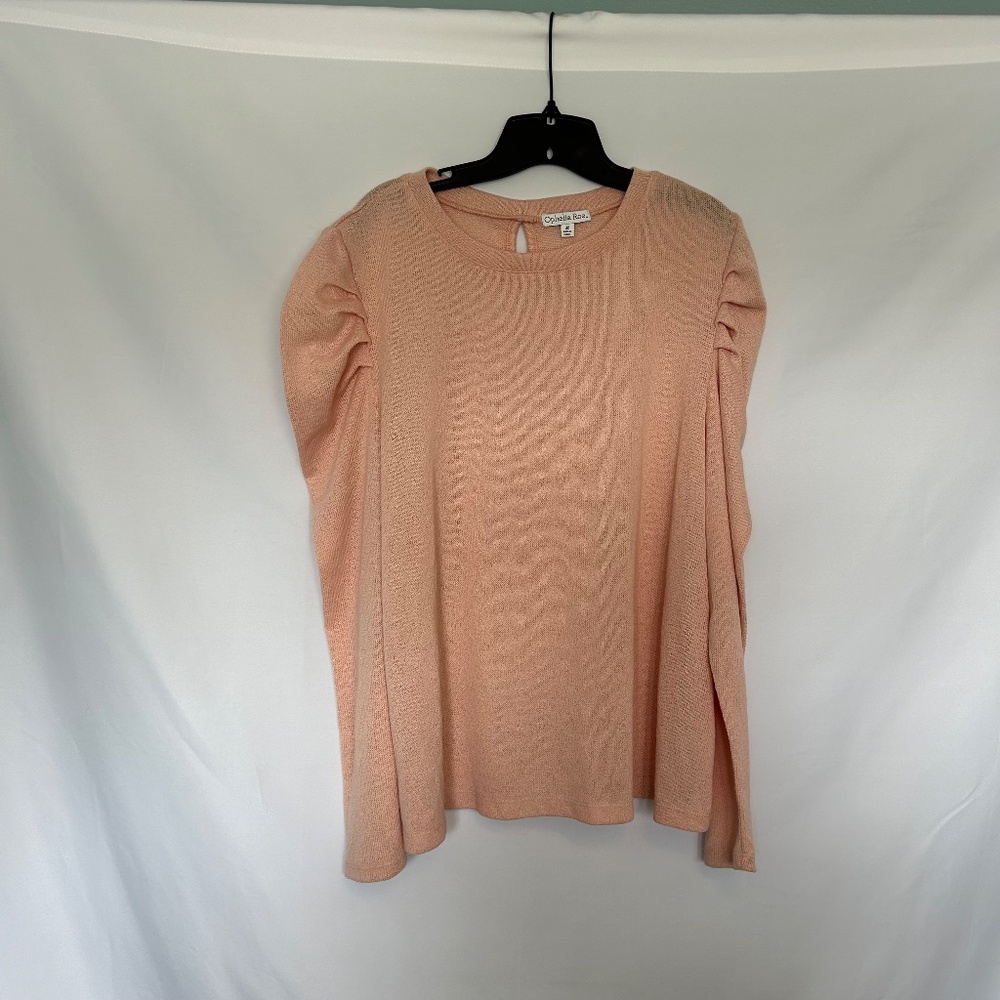 Ophelia Roe Blush Pink Puff Sleeve‎ Sweater - Size 3X
